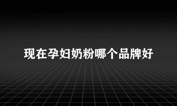 现在孕妇奶粉哪个品牌好