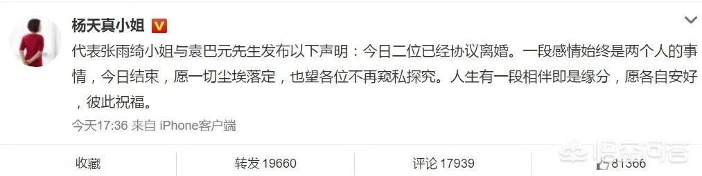 张雨绮再度公布离婚消息,她和袁巴元结婚了多久?闪婚真的容易闪离吗?