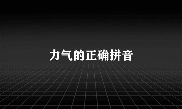 力气的正确拼音