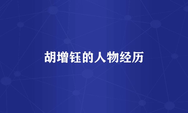 胡增钰的人物经历