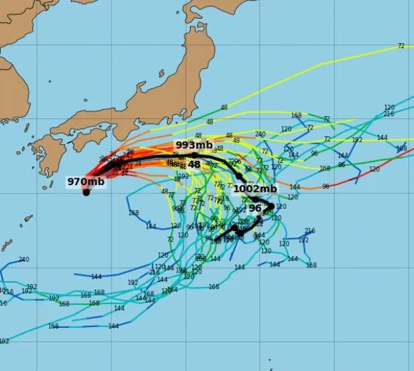 14号台风灿鸿最新路径图今天 十四号台风路径实时发布系统趋势图