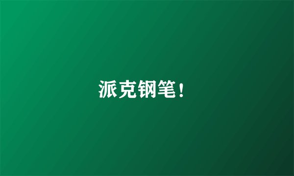派克钢笔！