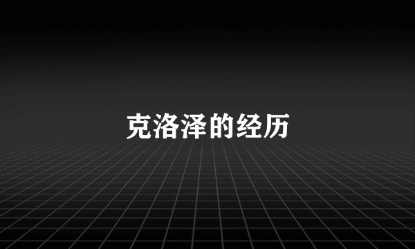 克洛泽的经历