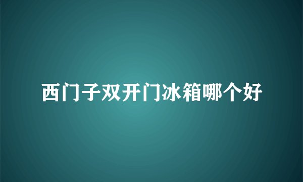西门子双开门冰箱哪个好