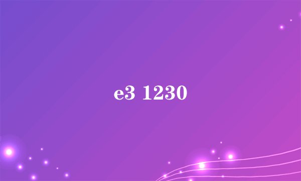 e3 1230