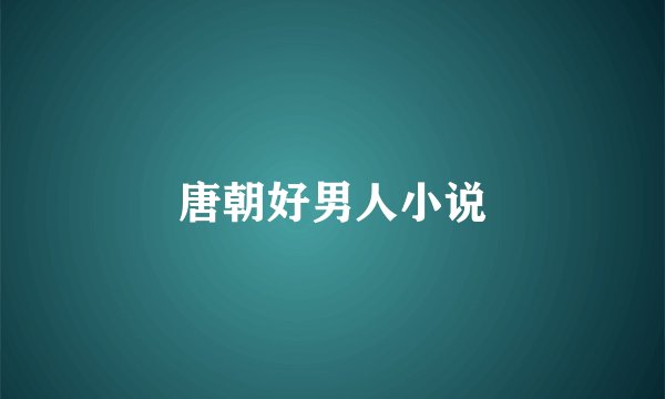 唐朝好男人小说