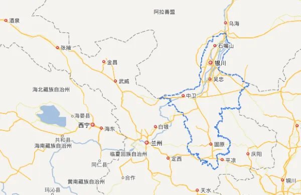 西宁兰州地图