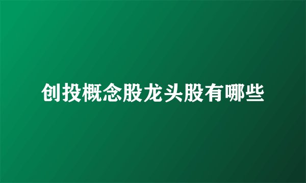 创投概念股龙头股有哪些