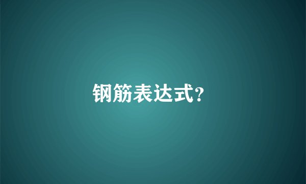 钢筋表达式？