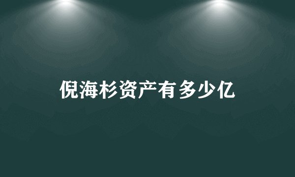 倪海杉资产有多少亿