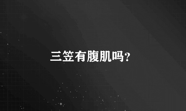 三笠有腹肌吗？