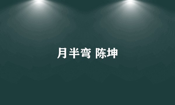 月半弯 陈坤
