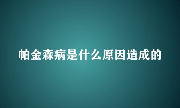 帕金森病是什么原因造成的