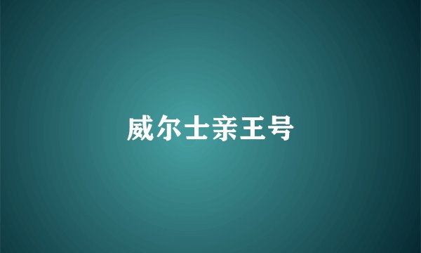 威尔士亲王号