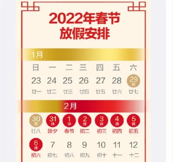 2022春节放假调休安排公布！众人吐槽：等于就放三天