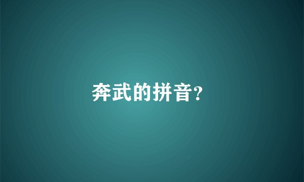 奔武的拼音？