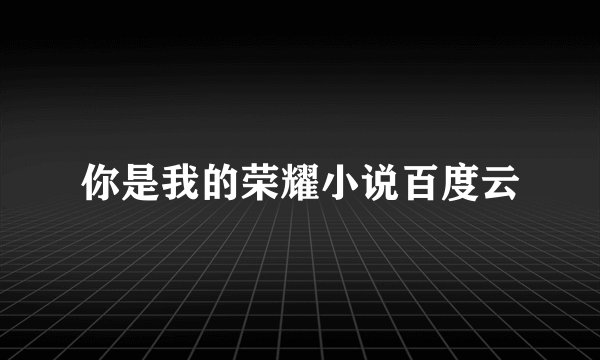你是我的荣耀小说百度云