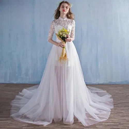 没胸怎么穿婚纱 胸小的新娘穿什么婚纱好看