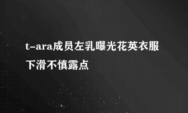 t-ara成员左乳曝光花英衣服下滑不慎露点