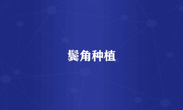 鬓角种植