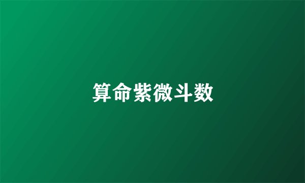 算命紫微斗数