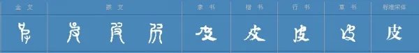皮字的笔画笔顺