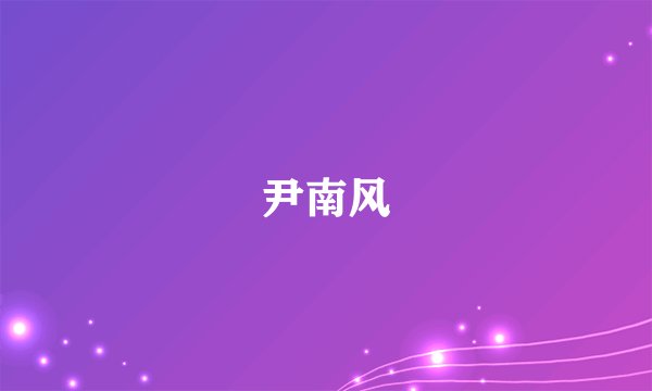 尹南风