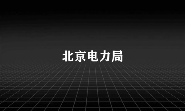 北京电力局