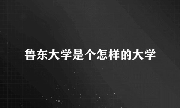 鲁东大学是个怎样的大学