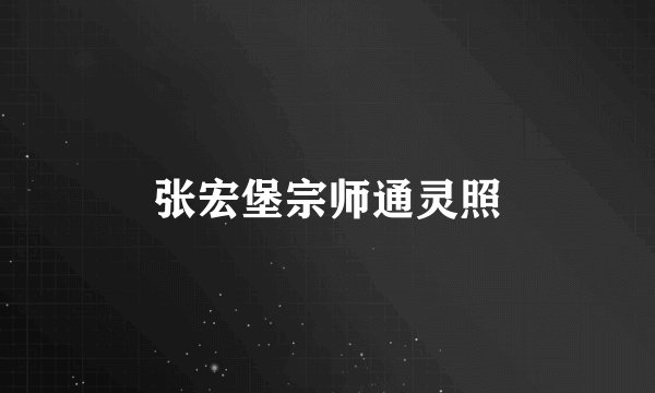 张宏堡宗师通灵照