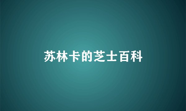 苏林卡的芝士百科