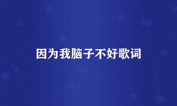 因为我脑子不好歌词