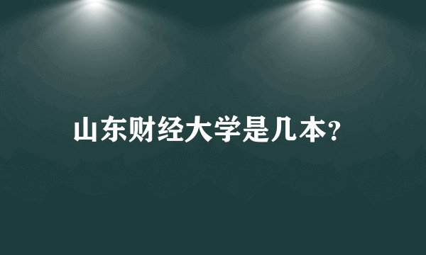山东财经大学是几本？