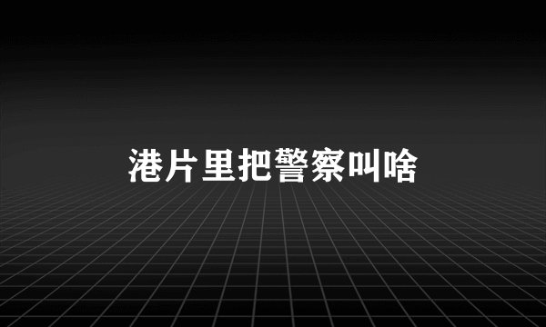 港片里把警察叫啥