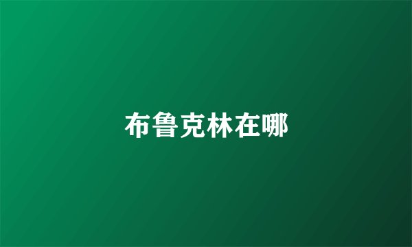 布鲁克林在哪