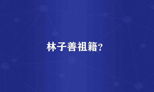 林子善祖籍？