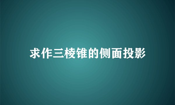 求作三棱锥的侧面投影