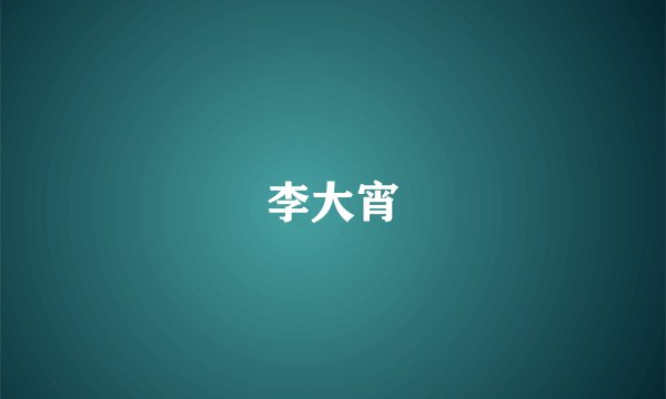 李大宵