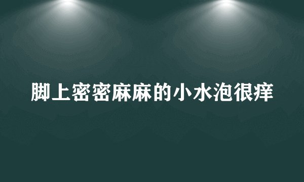 脚上密密麻麻的小水泡很痒