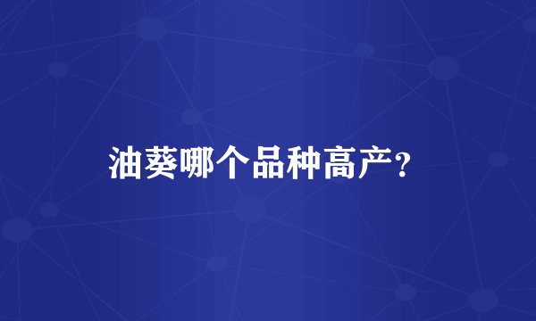 油葵哪个品种高产？