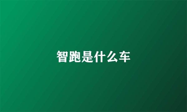智跑是什么车