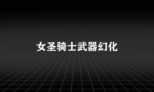 女圣骑士武器幻化