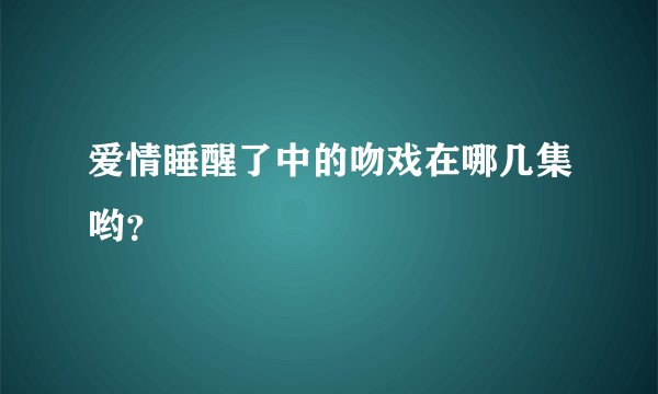 爱情睡醒了中的吻戏在哪几集哟？