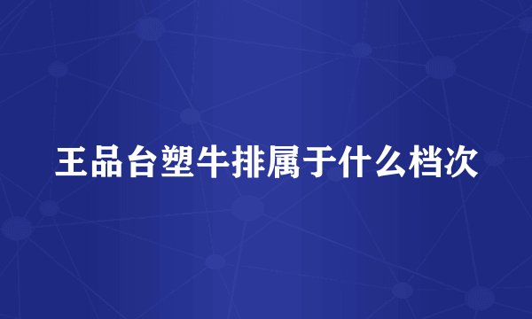 王品台塑牛排属于什么档次