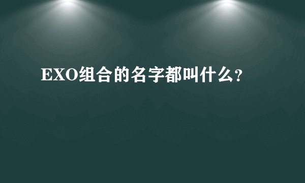 EXO组合的名字都叫什么？