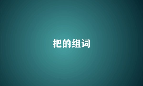把的组词