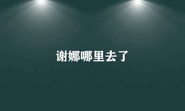 谢娜哪里去了