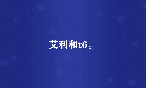 艾利和t6。