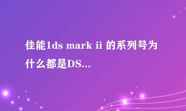 佳能1ds mark ii 的系列号为什么都是DS126081