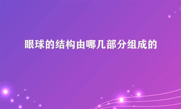 眼球的结构由哪几部分组成的